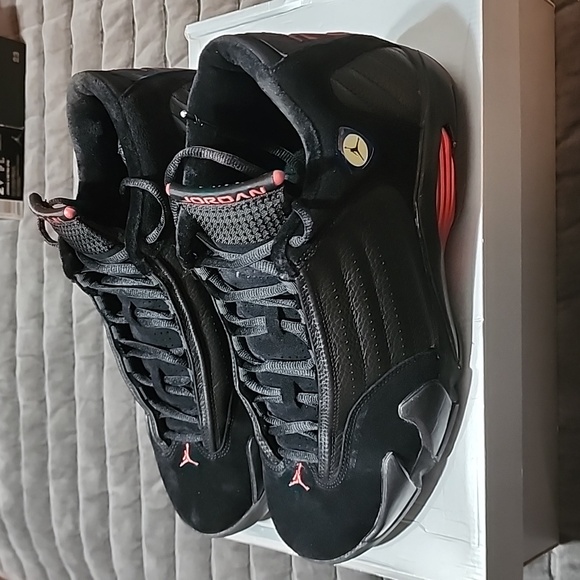 Air Jordan 14 Retro Size 12 Men Blk - Picture 2 of 8